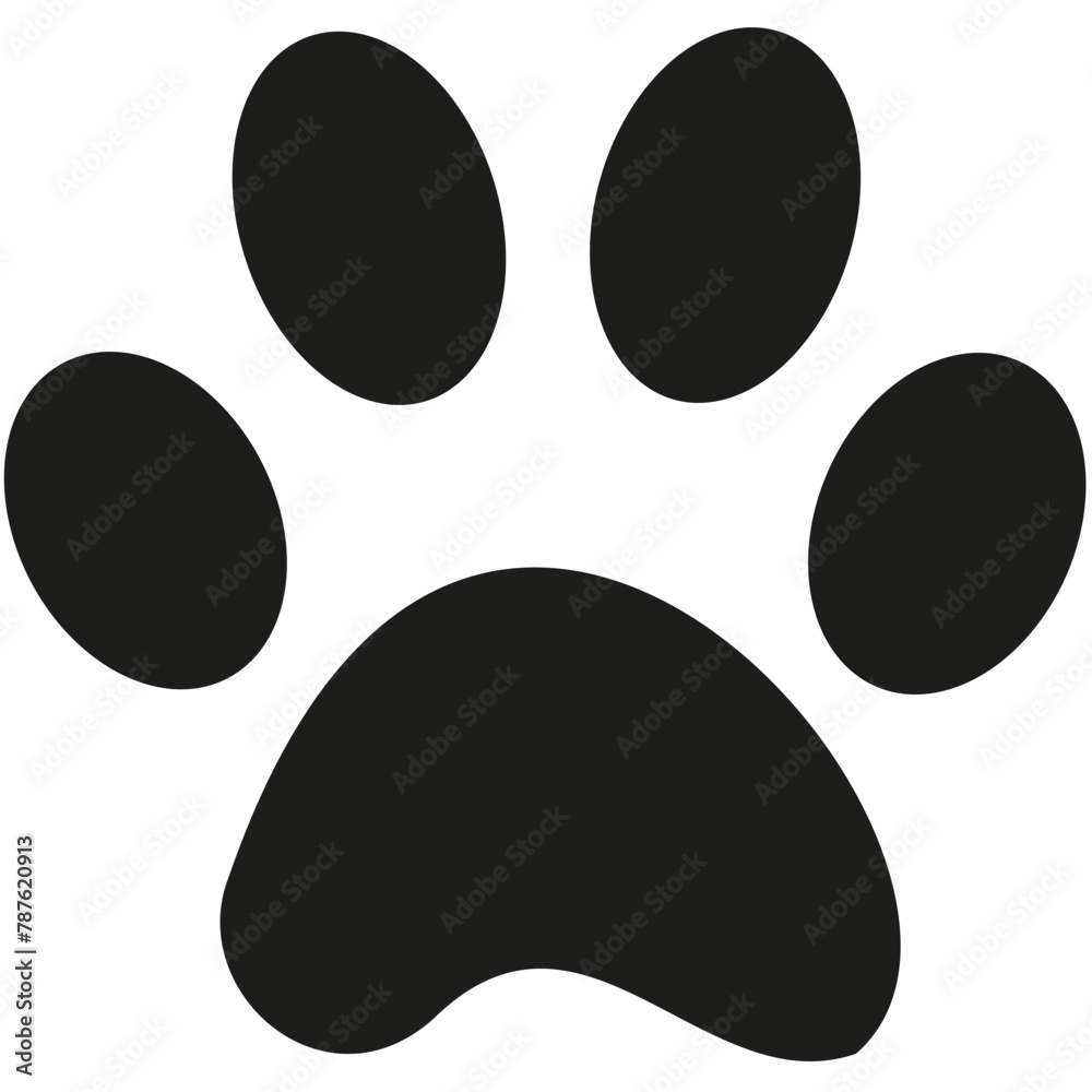 Paw icon. Dog, cat paw icon. Zoo, vet logo element. Paw print vector symbol. Paw icon. Dog, cat paw icon. Zoo, vet logo element. Paw print vector symbol.