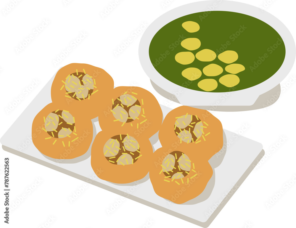 Pani Puri Indian Food Chaat Snack Pani Puri Indian Food Chaat Snack