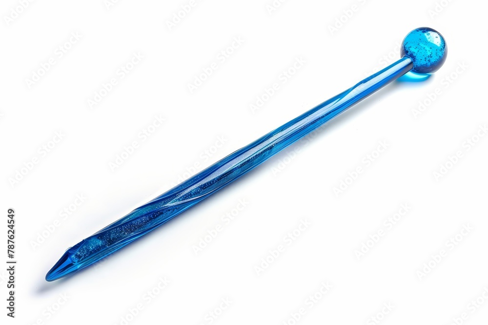 Blue wand isolated on white background Blue wand isolated on white background