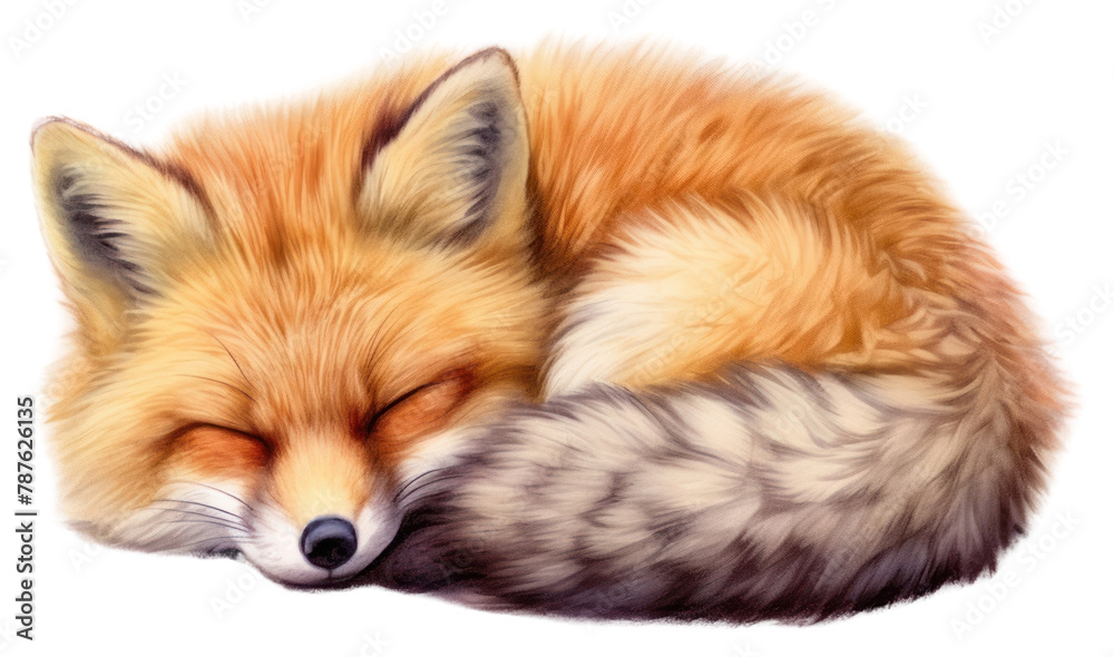 PNG  Sleepy fox wildlife animal mammal. 