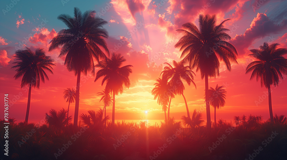 Tropical Beach tourism banner in boho colors. Holiday summer beach background. Exotic tourism destination summer vacation Tropical Beach tourism banner in boho colors. Holiday summer beach background. Exotic tourism destination summer vacation