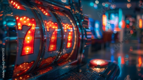 a slot machine with sevens © progressman