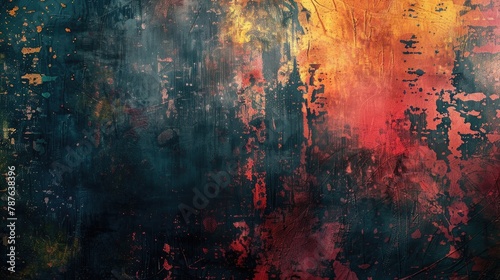 Grunge Background with Blurred Paint Smears