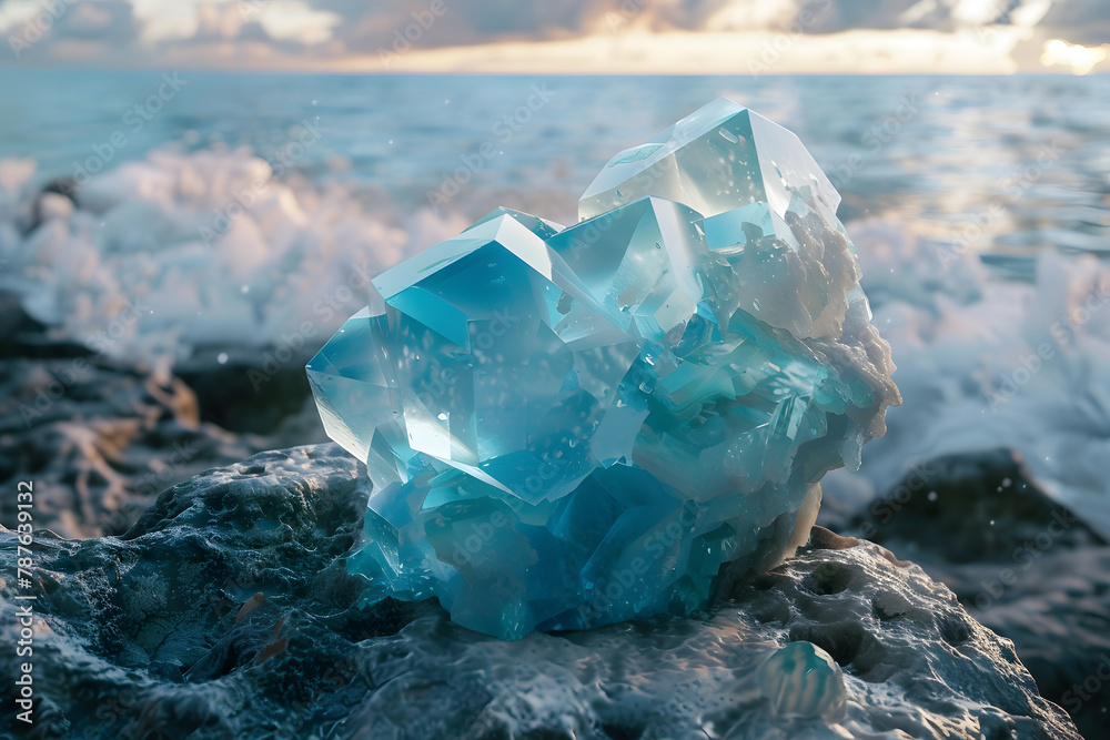 Obraz premium Harnessing the Power of Nature: Capturing the Beauty and Energy of Crystals, The Vibrational Healing of Crystals: Exploring the Therapeutic Properties of Gemstones, Healing Crystal Energies