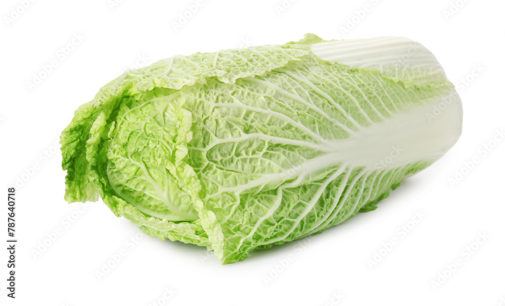 Fresh ripe Chinese cabbage isolated on white Fresh ripe Chinese cabbage isolated on white