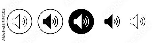 Speaker icon vector isolated on white background. Volume icon. Loudspeaker icon vector. Audio. Sound