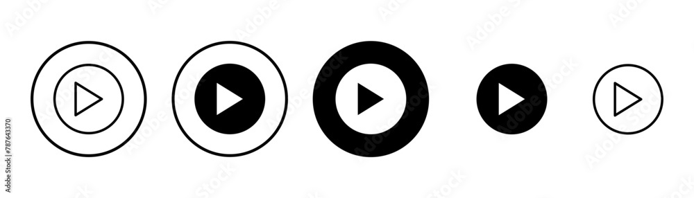 play Icon vector isolated on white background. Play button vector icon. Video icon vector play Icon vector isolated on white background. Play button vector icon. Video icon vector