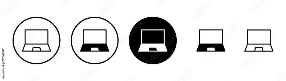 Laptop icon vector isolated on white background. Laptop vector icon Laptop icon vector isolated on white background. Laptop vector icon