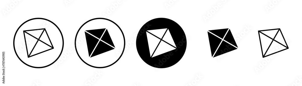 Kite icon vector isolated on white background. kite vector icon.