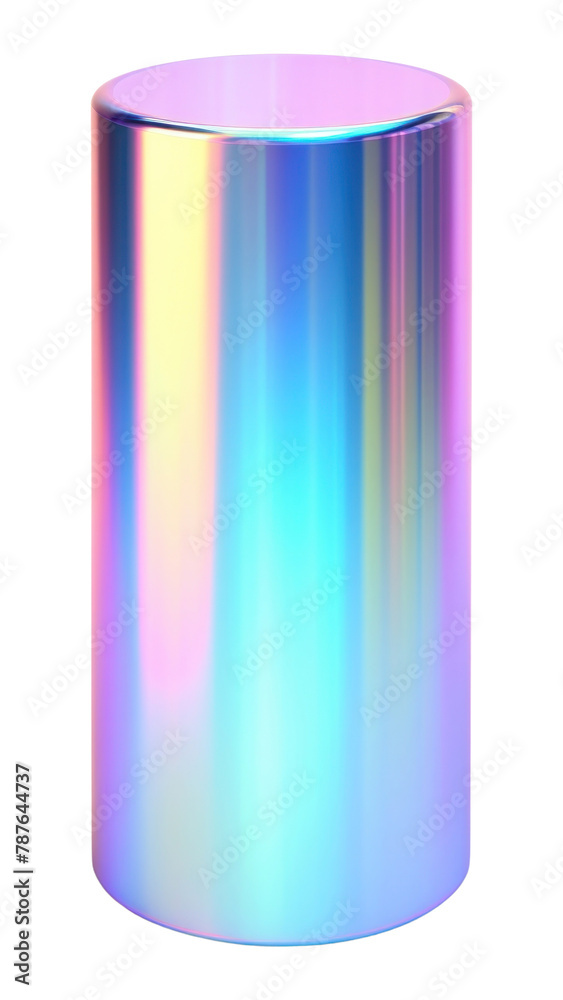 Fototapeta premium PNG Cylinder shape cylinder white background abstract