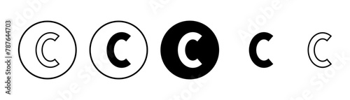 Copyright icon vector isolated on white background. copyright symbols