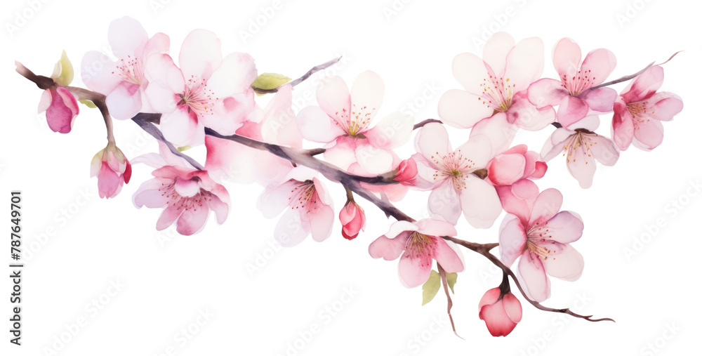 PNG Cherry blossom flowers nature plant white