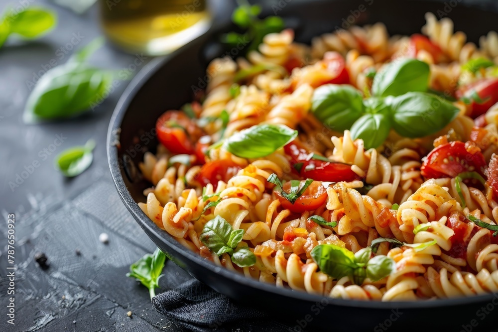 Pasta cooked in skillet