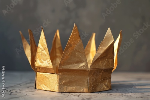 Shiny paper crown photo
