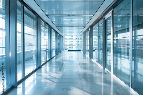 Sleek hallway in business building © LimeSky