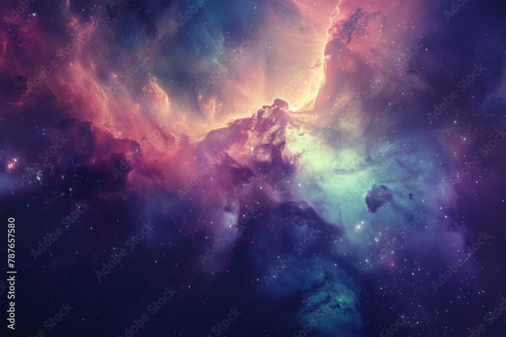 ethereal intergalactic visions cosmic nebula clouds in space celestial digital art