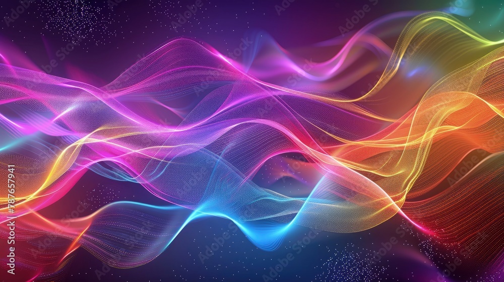 colorful pulse wave