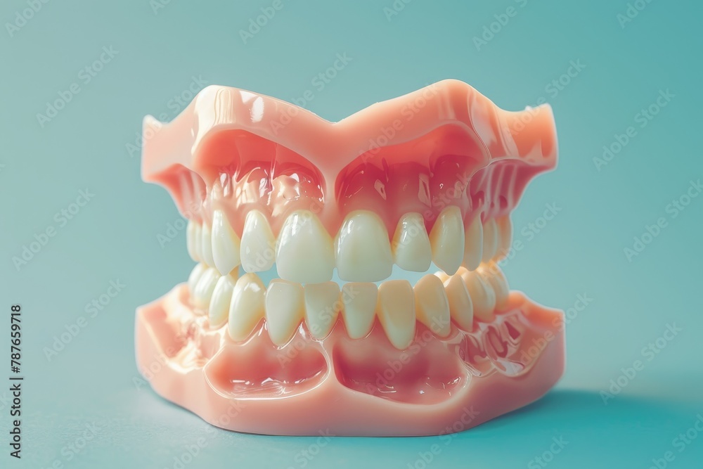 Obraz premium Adjusting denture teeth alignment