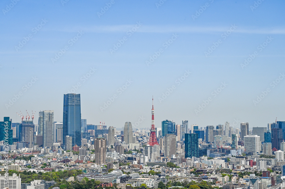 日本の首都東京の都市風景