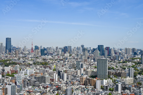 日本の首都東京の都市風景