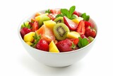Fruit salad in white background