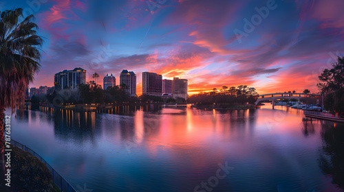 Orlando's Majestic Skyline: A Fusion of Urban Charm and Natural Beauty