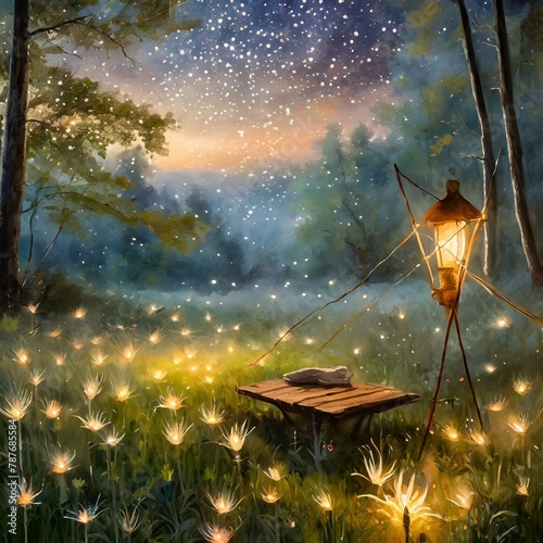  the tranquil moments of early morning with Firefly AI, painting a canvas of peace and quiet."