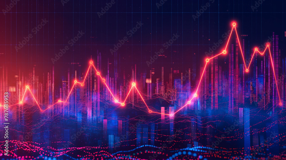 business arrow up digital technology on blue background. business investment to success. financial data graph strategy.market chart profit money increase. vector illustration hi-tech. business arrow up digital technology on blue background. business investment to success. financial data graph strategy.market chart profit money increase. vector illustration hi-tech.