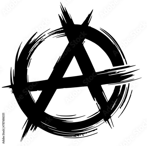 Abstract silhouette of anarchy symbol