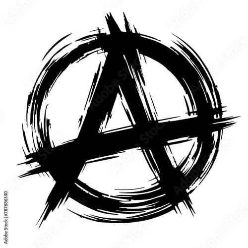 Abstract silhouette of anarchy symbol