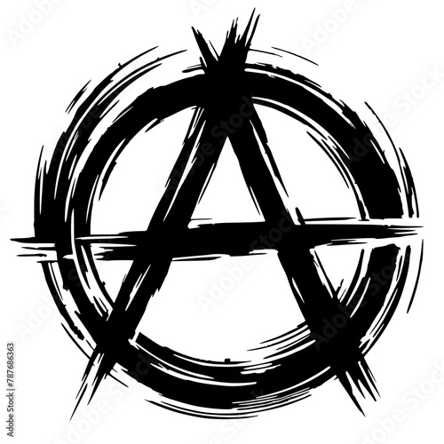 Abstract silhouette of anarchy symbol