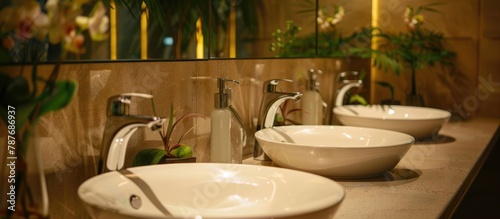 Maintain cleanliness in an upscale home s restroom.