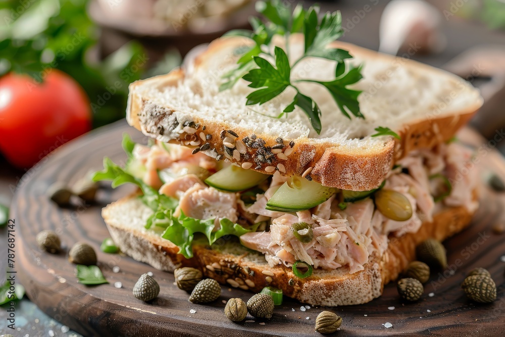 Tuna and caper sandwich Tuna and caper sandwich