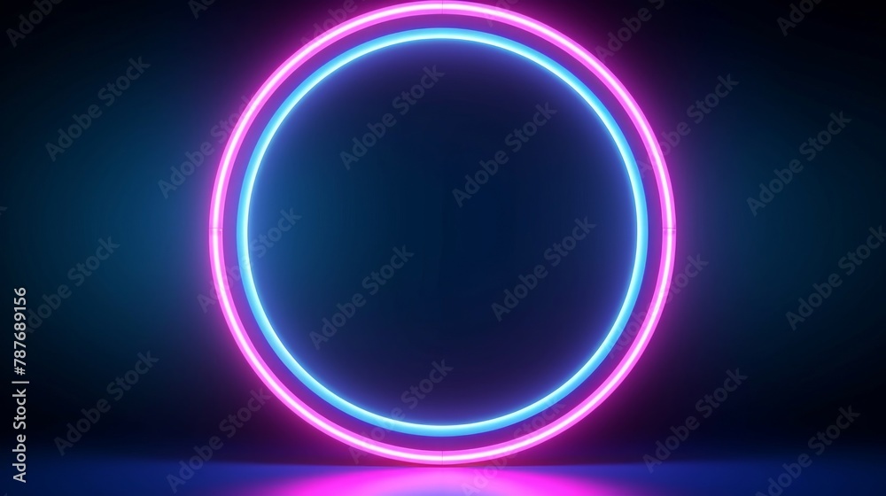 3d frame glowing in the dark, pink blue neon light, illuminate frame design 3d frame glowing in the dark, pink blue neon light, illuminate frame design