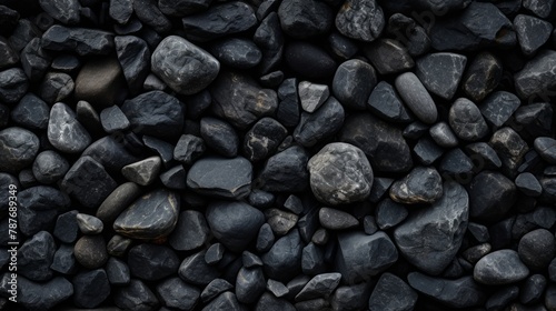 black background made of rocks