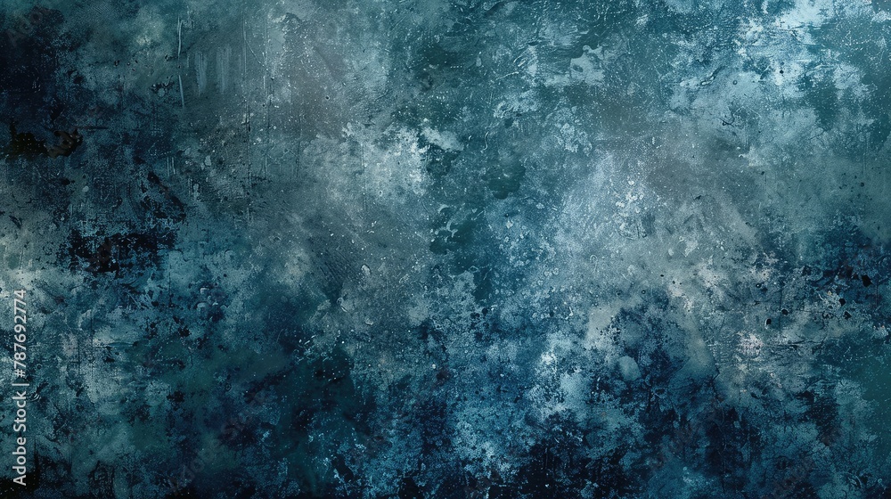 Beautiful grunge grey blue background. Panoramic abstract decorative dark background. Wide angle rough stylized mystic texture wallpaper