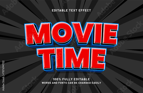 movie time 3d editable text effect