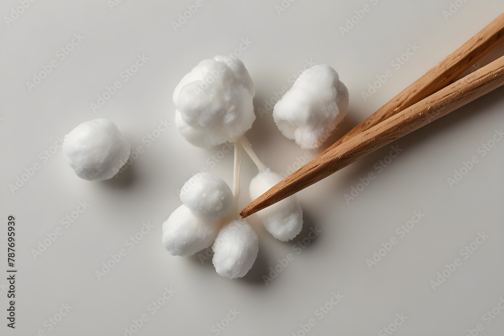 Cotton bud wood stick or cotton swab isolated on white background
Cotton bud wood stick or cotton swab isolated on white background