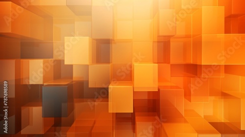 Abstract background with squares, orange colors