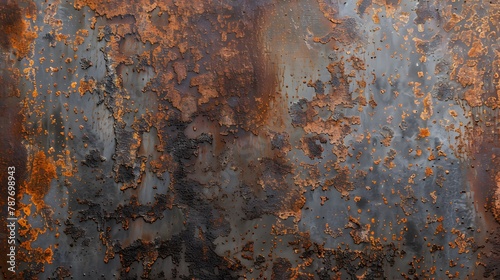 Rusty metal surface exhibiting corrosion and texture 
