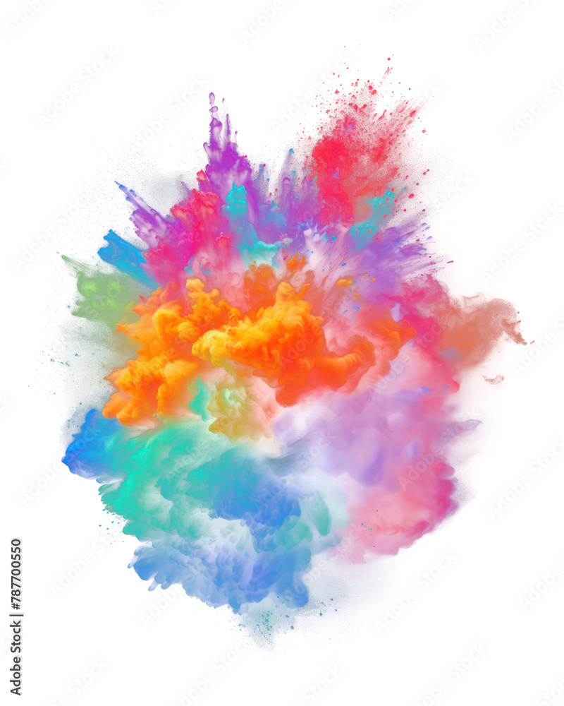 PNG Color powder explosion pattern purple art
