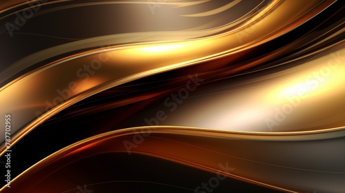 Baroque Abstract metalic background with Baroque Style