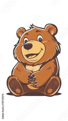 A logo bear simple vector