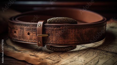 Real leather belt photo