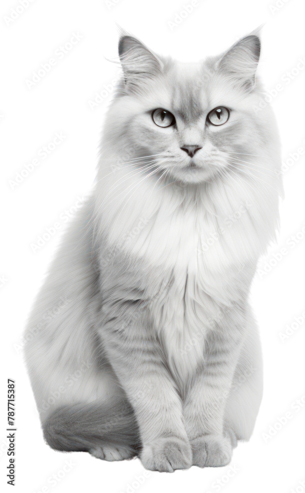 PNG Cat mammal animal white.