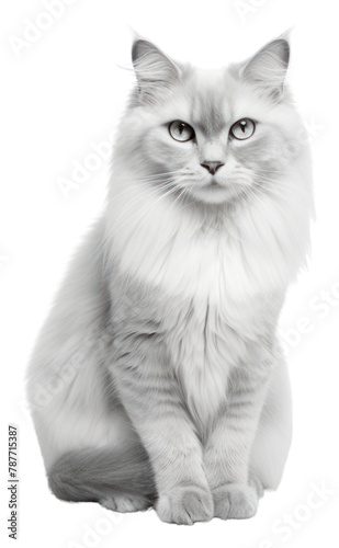 PNG Cat mammal animal white.