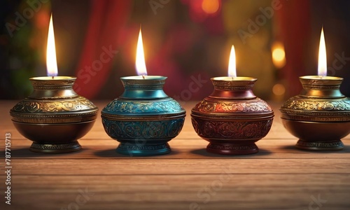 Tamil New Year with oil lamps