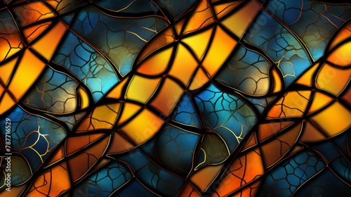 stained glass texture, in the style of dark yellow and dark bronze, zbrush, textural explorations, infinity nets photo