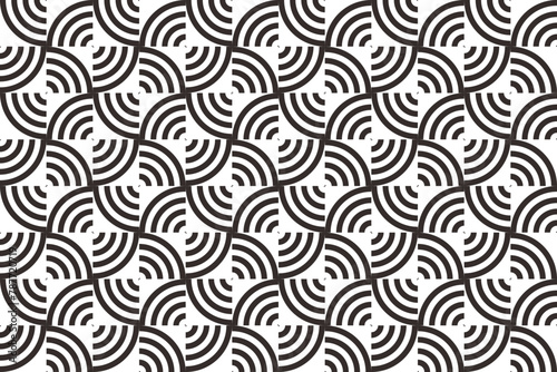 black pattern with spirals