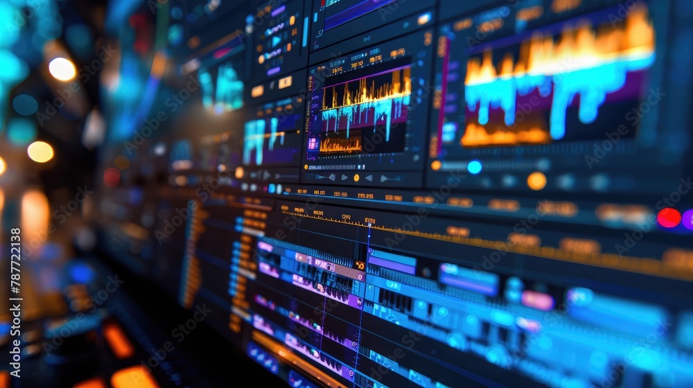 Professional video editing time line Professional video editing time line